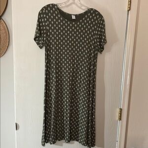 Old Navy white and khaki A-Line Mini Dress Casual